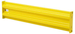 Steel King - 3/4' Long x 9-3/4" High, Yellow Steel Straight Standard Guard Rail - 2 Rails Accommodated, 2-5/8" Deep, 9.1 Lb - Benchmark Tooling