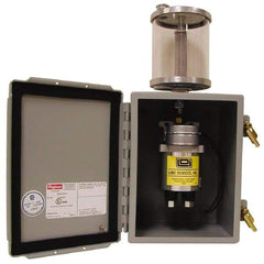 LDI Industries - 75 Cu. Inch Reservoir Capacity, 0.16 cc Output per Cycle, 4 Outlet Box-Mounted Central Lubrication System Air-Operated Pump - Grease, 1/8-27 Outlet Thread, NPTF - Benchmark Tooling