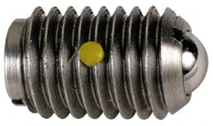 TE-CO - 8-32, 0.093" Ball Diam, 11/32" Body Length, 0.025" Max Ball Reach, Threaded Ball Plunger - Benchmark Tooling