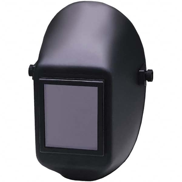 Jackson Safety - 5-1/4" Window Width x 4" Window Height, 10 Shade Fixed Shade Lens, Fixed Front Welding Helmet - Black Plastic Green Lens - Benchmark Tooling