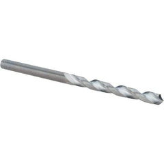 Guhring - 4.2mm 118° Solid Carbide Jobber Drill - Bright Finish, Right Hand Cut, Spiral Flute, Straight Shank, 75mm OAL, Faceted Point - Benchmark Tooling