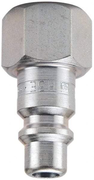 Parker - 1/2-14 Female NPTF Industrial Pneumatic Hose Connector - Steel, 3/4" Body Diam - Benchmark Tooling