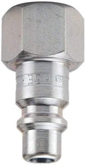 Parker - 1/2-14 Female NPTF Industrial Pneumatic Hose Connector - Steel, 3/4" Body Diam - Benchmark Tooling