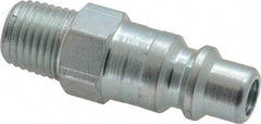 Parker - 1/4-18 Male NPT Industrial Pneumatic Hose Connector - Steel, 3/8" Body Diam - Benchmark Tooling