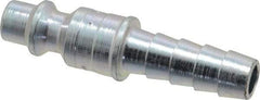 Parker - Hose Barb Industrial Pneumatic Hose Connector - Steel, 1/4" Body Diam, 5/16" Hose ID - Benchmark Tooling