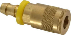 Parker - Push-Lok Hose Barb Tru-Flate Automotive Pneumatic Hose Coupler - Brass, 1/4" Body Diam, 3/8" Hose ID - Benchmark Tooling