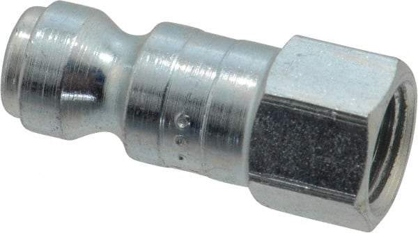 Parker - 1/8-27 Female NPTF Tru-Flate Automotive Pneumatic Hose Connector - Steel, 1/4" Body Diam - Benchmark Tooling