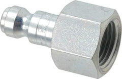 Parker - 3/8-18 Female NPTF Tru-Flate Automotive Pneumatic Hose Connector - Steel, 1/4" Body Diam - Benchmark Tooling
