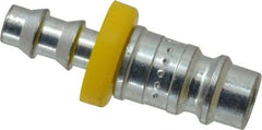 Parker - Push-Lok Hose Barb European High Flow Pneumatic Hose Connector - Steel, 1/4" Body Diam, 1/4" Hose ID - Benchmark Tooling