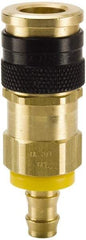 Parker - Push-Lok Hose Barb Industrial Pneumatic Hose Coupler - Brass, 3/8" Body Diam, 1/2" Hose ID - Benchmark Tooling