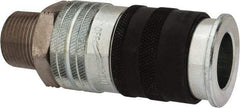 Parker - 3/4-14 Male NPT Industrial Pneumatic Hose Coupler - Steel, 3/4" Body Diam - Benchmark Tooling