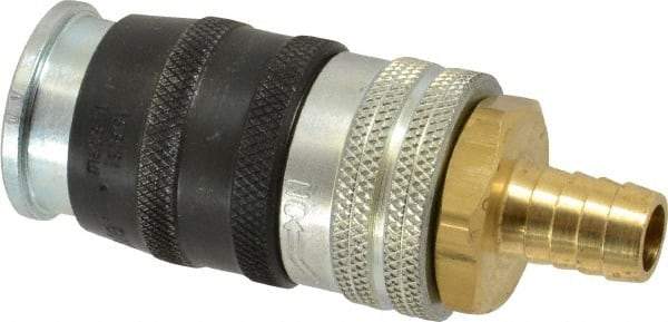 Parker - Hose Barb Industrial Pneumatic Hose Coupler - Steel, 1/2" Body Diam, 1/2" Hose ID - Benchmark Tooling