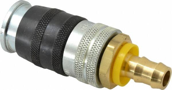 Parker - Push-Lok Hose Barb Industrial Pneumatic Hose Coupler - Steel, 1/2" Body Diam, 1/2" Hose ID - Benchmark Tooling