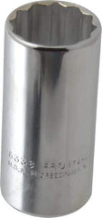 Proto - 1-3/16", 1/2" Drive, Deep Hand Socket - 12 Points, 3-1/4" OAL, Chrome Finish - Benchmark Tooling