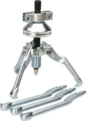 Proto - 5 Piece, 6 Ton Capacity, 7" Spread, Cone Puller Set - 3 Jaws, 6" Reach - Benchmark Tooling