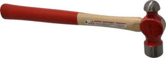 Proto - 1-1/2 Lb Head Ball Pein Hammer - Wood Handle with Red Laquer Grip, 15" OAL - Benchmark Tooling