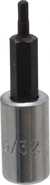 Proto - 1/4" Drive, 3/32" Hex Bit Socket - 1-7/8" OAL, 1" Bit Length - Benchmark Tooling