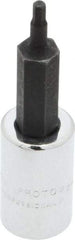 Proto - 1/4" Drive, 2mm Hex Bit Socket - 1-7/8" OAL, 1" Bit Length - Benchmark Tooling