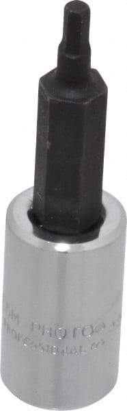 Proto - 1/4" Drive, 2.5mm Hex Bit Socket - 1-7/8" OAL, 1" Bit Length - Benchmark Tooling