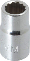 Proto - 1/4" Drive, Standard Hand Socket - 12 Points, 7/8" OAL, Chrome Finish - Benchmark Tooling