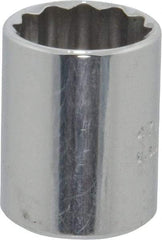 Proto - 1/4" Drive, Standard Hand Socket - 12 Points, 7/8" OAL, Chrome Vanadium, Chrome Finish - Benchmark Tooling