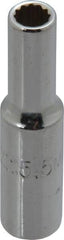 Proto - 1/4" Drive, Deep Hand Socket - 12 Points, 1-15/16" OAL, Chrome Finish - Benchmark Tooling