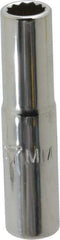 Proto - 1/4" Drive, Deep Hand Socket - 12 Points, 1-15/16" OAL, Chrome Finish - Benchmark Tooling