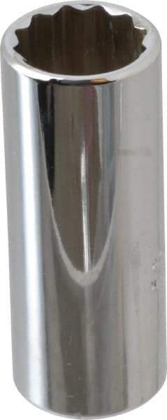 Proto - 1/4" Drive, Deep Hand Socket - 12 Points, 1-15/16" OAL, Chrome Vanadium, Chrome Finish - Benchmark Tooling