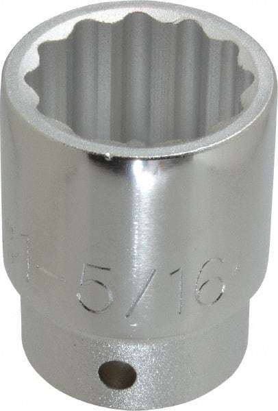 Proto - 1-5/16", 3/4" Drive, Standard Hand Socket - 12 Points, 2-9/32" OAL, Chrome Finish - Benchmark Tooling