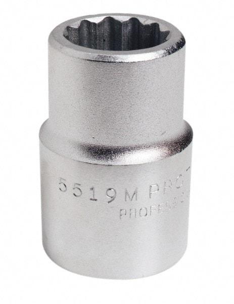 Proto - 3/4" Drive, Standard Hand Socket - 12 Points, 3-13/32" OAL, Chrome Finish - Benchmark Tooling