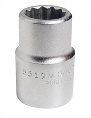 Proto - 3/4" Drive, Standard Hand Socket - 12 Points, 2" OAL, Chrome Finish - Benchmark Tooling