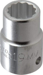 Proto - 3/4" Drive, Standard Hand Socket - 12 Points, 2" OAL, Chrome Finish - Benchmark Tooling