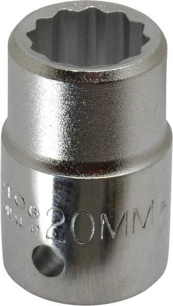 Proto - 3/4" Drive, Standard Hand Socket - 12 Points, 2" OAL, Chrome Finish - Benchmark Tooling