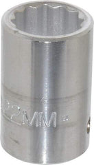 Proto - 3/4" Drive, Standard Hand Socket - 12 Points, 2" OAL, Chrome Finish - Benchmark Tooling