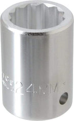 Proto - 3/4" Drive, Standard Hand Socket - 12 Points, 2" OAL, Chrome Finish - Benchmark Tooling