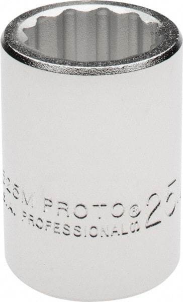 Proto - 3/4" Drive, Standard Hand Socket - 12 Points, 2" OAL, Chrome Finish - Benchmark Tooling