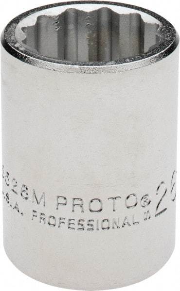 Proto - 3/4" Drive, Standard Hand Socket - 12 Points, 2" OAL, Chrome Finish - Benchmark Tooling