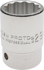 Proto - 3/4" Drive, Standard Hand Socket - 12 Points, 2-7/32" OAL, Chrome Finish - Benchmark Tooling