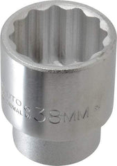 Proto - 3/4" Drive, Standard Hand Socket - 12 Points, 2-13/32" OAL, Chrome Finish - Benchmark Tooling