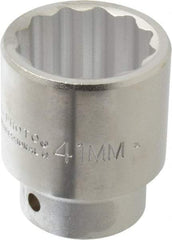 Proto - 3/4" Drive, Standard Hand Socket - 12 Points, 2-5/8" OAL, Chrome Finish - Benchmark Tooling