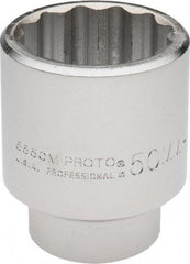 Proto - 3/4" Drive, Standard Hand Socket - 12 Points, 3-5/32" OAL, Chrome Finish - Benchmark Tooling