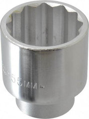 Proto - 2-1/16", 3/4" Drive, Standard Hand Socket - 12 Points, 3-5/32" OAL, Chrome Finish - Benchmark Tooling