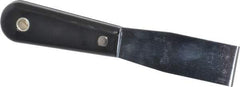 Stanley - 1-1/4" Wide Steel Putty Knife - Stiff, Nylon Handle, 7-1/2" OAL - Benchmark Tooling