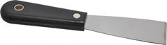 Stanley - 1-1/2" Wide Steel Putty Knife - Stiff, Nylon Handle, 7-1/2" OAL - Benchmark Tooling