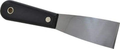 Stanley - 1-1/2" Wide Steel Putty Knife - Flexible, Nylon Handle, 7-1/2" OAL - Benchmark Tooling