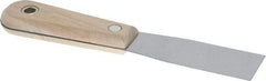 Stanley - 1-1/4" Wide Steel Putty Knife - Flexible, Hardwood Handle, 7-1/2" OAL - Benchmark Tooling