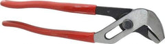 Proto - 7-1/16" OAL, 1-1/8" Max Capacity, 5 Position Gooseneck Tongue & Groove Pliers - Standard Straight Jaws, Standard Head, Plastisol Handles - Benchmark Tooling