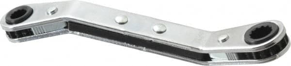 Proto - 7/32" x 9/32" 12 Point Reversible Ratcheting Offset Box Wrench - Double End, 4-1/8" OAL, Steel, 25° Offset - Benchmark Tooling