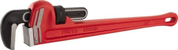 Proto - 24" Steel Straight Pipe Wrench - 4" Pipe Capacity - Benchmark Tooling