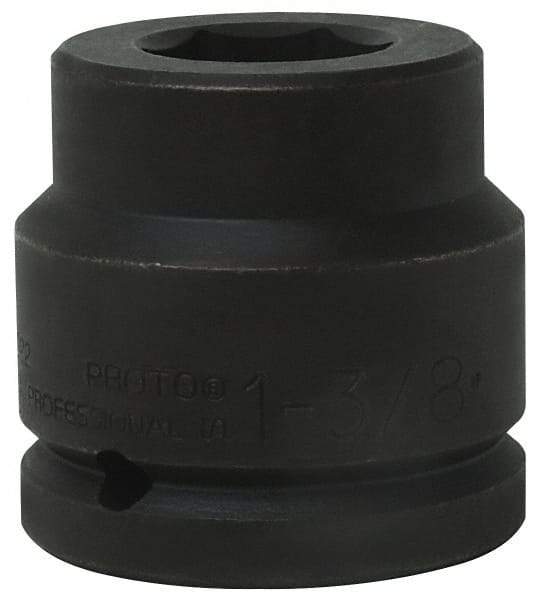 Proto - 1-1/2" Drive 4-3/8" Standard Impact Socket - 6 Points, 5-3/4" OAL - Benchmark Tooling